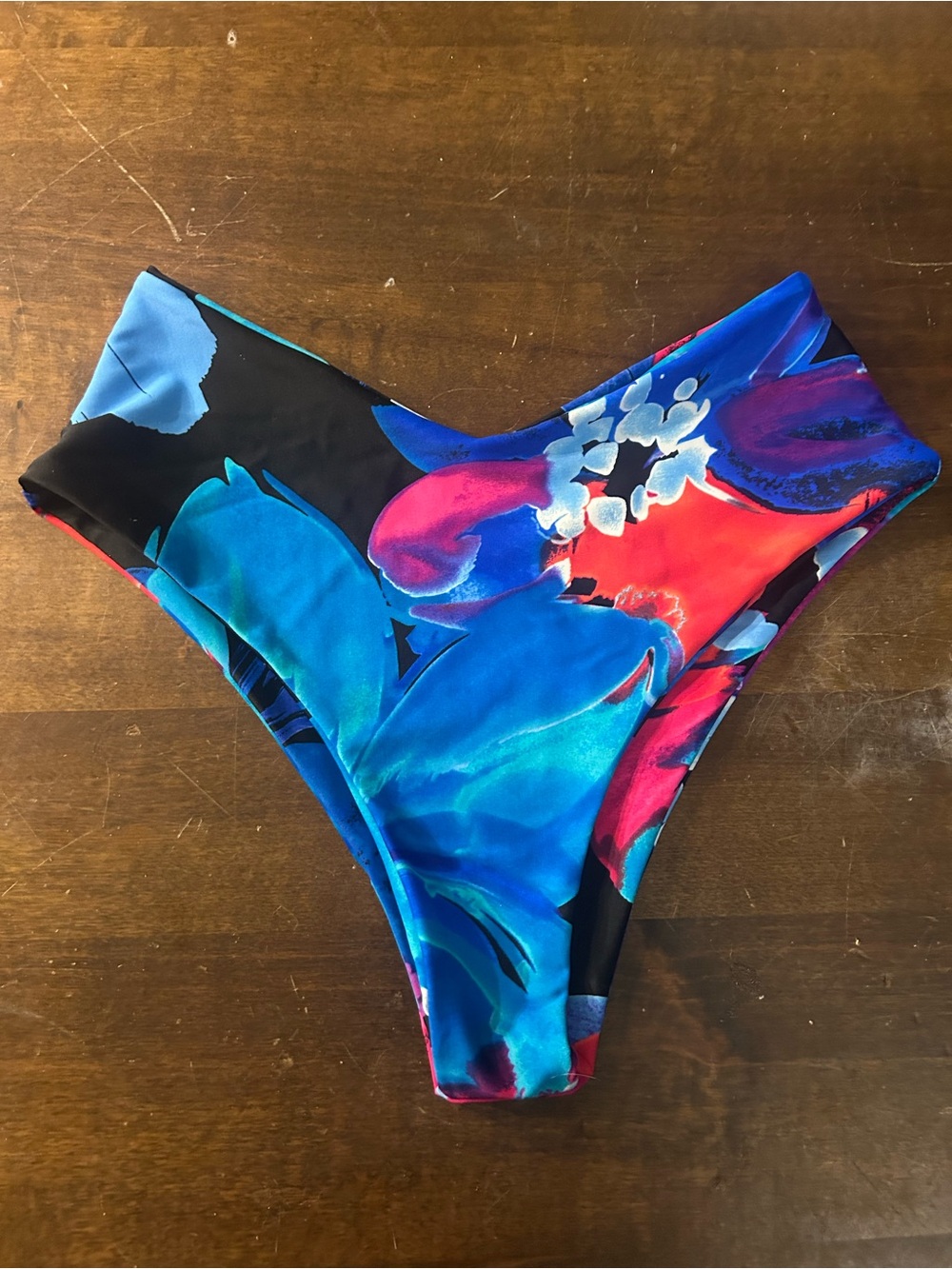 NWOT Floral Print High Waisted Booty Short